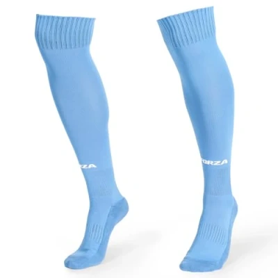 Image of FORZA Classic Football Socks [9 Colours] Knee High with Reinforced Heel &amp; Toe Available in Sizes XS XL (XS (UK 1 3), Sky Blue)