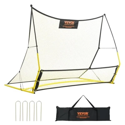 Image of VEVOR 2 in 1 Football Rebounder Net, 72&quot;x51&quot; Iron Soccer Practice Equipment, Sports Goal with Portable Bag, Perfect for Team Solo Training, Passing, Volley