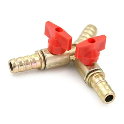 Image of Y Shape Ball Valve, Valve Connector Shut Off Coupling Splitter for Water,Oil &amp; Gas/Brass,8mm(5/16&quot;)