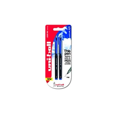 Image of uni ball 153544264 &quot;Blister&quot; Micro Air Rollerball Pen Blue (Pack of 3)
