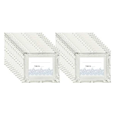 Image of MCS Wedding Photo Frame/Placecard Holder, 69044, 24 Pack, Rustic White