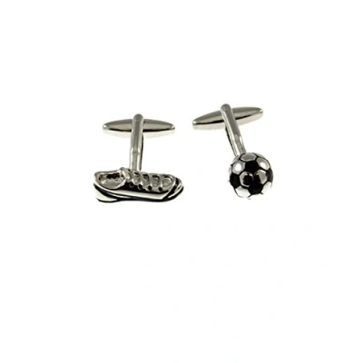 Image of Zac&#039;s Alter Ego 3D Metallic Football &amp; Boot Cufflinks in Gift Box