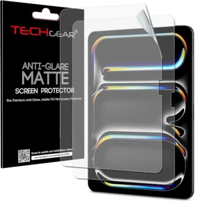 Image of TECHGEAR Anti Glare (2 Pack) Screen Protectors for Apple iPad Pro 13&quot; (M4) 2024 [New EASY FIT] MATTE Edition Protector Guard Covers
