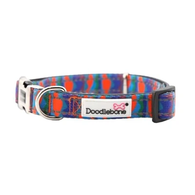 Image of Doodlebone Padded Collar, Waves, 1 2