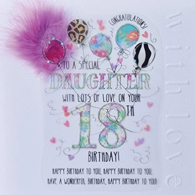 Image of WJB Cloud 9 Daughter 18th Birthday Card