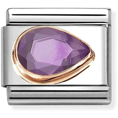 Image of Nomination Right Teardrop Purple Charm