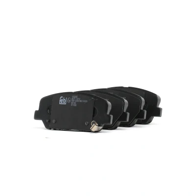 Image of 581012MA00, 581012TA20, 581012TA21, 581012TA61, 581012VA70 Brake pad set FEBI BILSTEIN 116282 Front Axle with acoustic wear warning