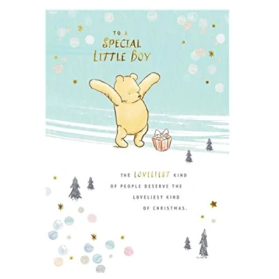 Image of Hallmark Disney Winnie The Pooh Little Boy Christmas Card to a Special