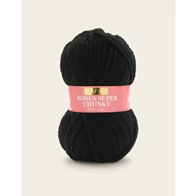 Image of Sirdar Hayfield Black Bonus Yarn 100g Super Chunky