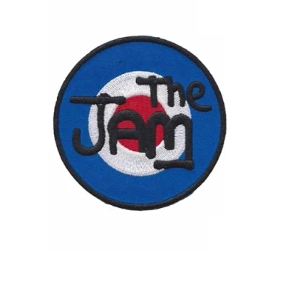 Image of The Jam Round Punk Rock Mod Revival Band Patch Badge Embroidered Iron on Applique Accessory