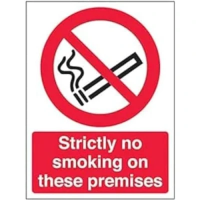 Image of Prohibition No Smoking Strictly On These Premises 200 X 300mm