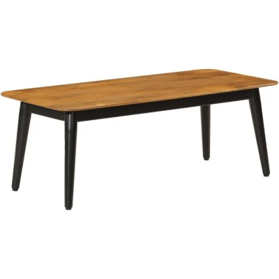 Image of vidaXL Coffee Table 110x50x40 cm Solid Wood Mango and Iron