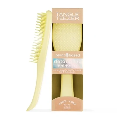 Image of Tangle Teezer Ultimate Detangler Plant Curly to Coily Pastel Lemon
