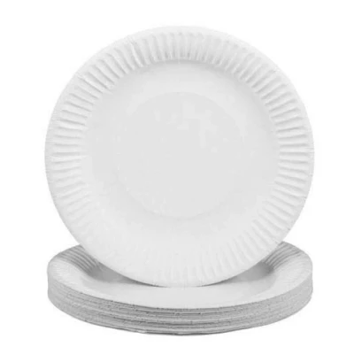 Image of Paper Plates 9 inch/23cm Pack of 100, Disposable Plates, Party Plate, Camping, Buffet