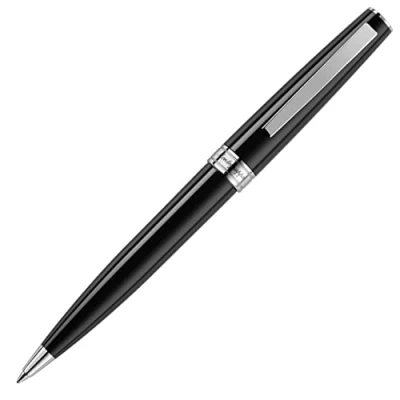 Image of Montegrappa Armonia ISA1RBAC Resin and Stainless Steel Ballpoint Pen with Twist Mechanism Length 13.8 cm Black
