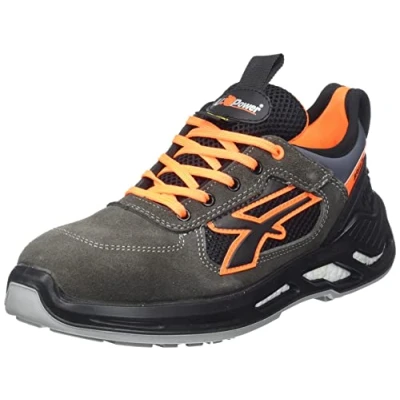 Image of U POWER DON&#039;T WORRY... BE HAPPY! Men&#039;s Ryder Sneaker, Grey Orange, 7 UK