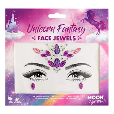 Image of Face Jewels by Moon Glitter Festival Body Gems, Crystal Make up Eye Stickers, Temporary Tattoo (Unicorn Fantasy)