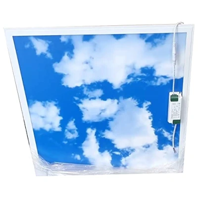 Image of Manningham Lighting 48w Sky LED Ceiling Panel 600 x Cloud Scene Recessed Office Light with Transformer