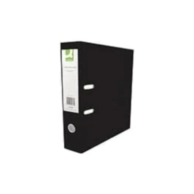 Image of Q Connect 70mm Lever Arch File Polypropylene Foolscap Black (Pack of 10) KF20025