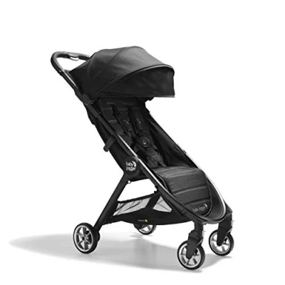Image of Baby Jogger City Tour 2 Travel Stroller Ultra Lightweight, Foldable &amp; Compact Pushchair Buggy Pitch Black