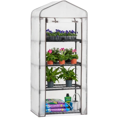 Image of CHRISTOW Greenhouse Fleece Cover For Plants Extra Thick Frost Protection (Fits 4 Tier Greenhouse)