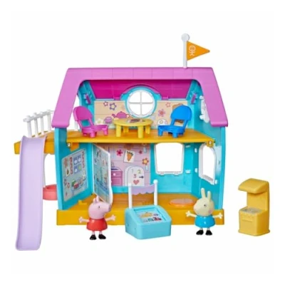 Image of Peppa Pig Peppa’s Club Kids Only Clubhouse Pre school Toy; Sound Effects; 2 Figures, 7 Accessories; Ages 3 and Up