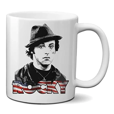Image of Mugtime (TM) Rocky Balboa Classic Tea Coffee Mug Cup Ceramic 330ml 11oz