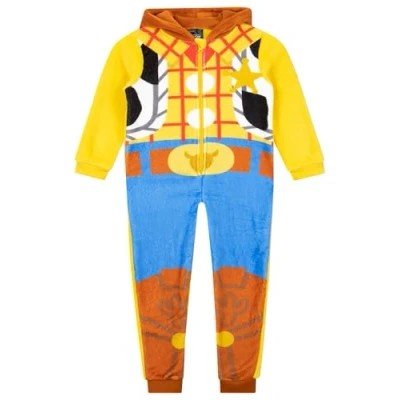 Image of Disney Onesie Toy Story Boys Woody For Fleece Yellow 4 5 Years