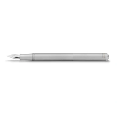 Image of Kaweco LILIPUT Fountain Pen Stainless Steel I Premium for Ink Cartridges Exclusive 12.5 cm Nib: B (Broad)
