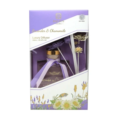 Image of Baltus Reed Diffuser 300ml Faux Flower Lavender &amp; Chamomile Chic Home Fragrance