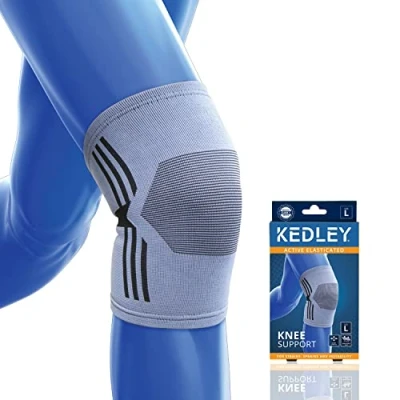 Image of KEDLEY Knee Support Sleeve Premium Elasticated Compression Band Aiding Rehabilitation, Joint Pain, Swelling &amp; Arthritis Ideal for Sports, Exercise, Gardening Everyday Use(Medium)