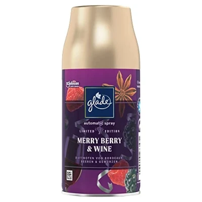 Image of Glade Large Automatic Air Freshener Refill Merry Berry &amp; Wine, 269ml
