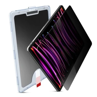 Image of MOBDIK Privacy Screen Protector Compatible with iPad Pro 11 Inch (2022&amp;2021&amp;2020&amp;2018) &amp; Air 5th / 4th Generation (2022&amp;2020) Anti Spy, 9H Tempered Glass, EZ Kit 1 Pack