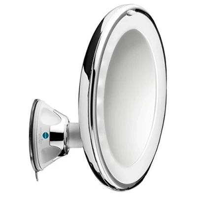 Image of MACOM Sensation 224 Swingo with Suction Cup 10 X Magnifying Cosmetic Mirror LED Lights Great for Make Up.