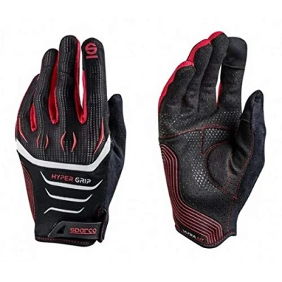 Image of Sparco 002094 Nrrs10 Hypergrip Gloves, Black/Red, M