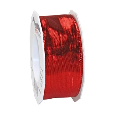 Image of Präsent Devon Wired Ribbon Red 20 m Roll 40 mm width