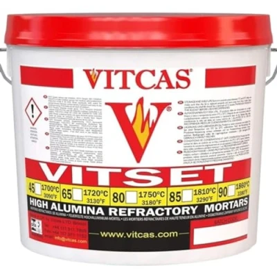 Image of VITSET 45 Refractory Mortar Ready Mixed Fire Bricks Excellent Adhesion Fireproof Patching and Repairing Easy to use Resistant 1700 C