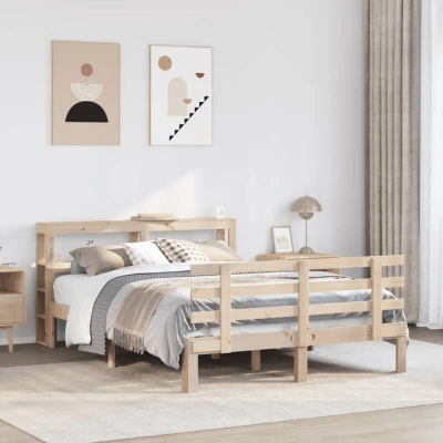 Image of vidaXL Bed Frame with Headboard without Mattress 120x200 cm