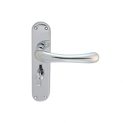 Image of Carlisle Brass CBL13CP IBRA Lever ON Backplate Bathroom 57MM C/C, Polished Chrome