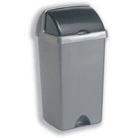 Image of Addis 48 Litre Roll Top Bin, Metallic