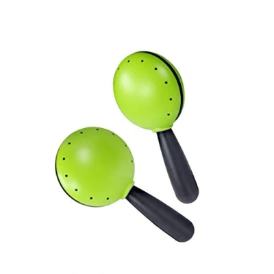 Image of Halilit Hi Lo Maracas (Pair). High end Hand Shaker Percussion Musical Instrument. Percussionists of All Levels. Teens &amp; Adults. Built to Last (Green)
