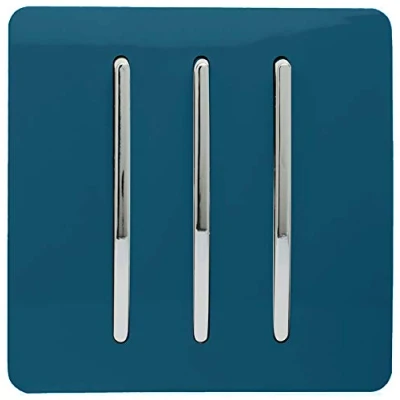 Image of Trendi 3 Gang 2 Way 10 Amp Rocker Chrome Light Switch