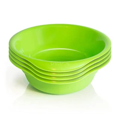 Image of Chimney Sheep Al Fresco Recycled Reusable Plastic Bowls Set of 4 (Apple Green)