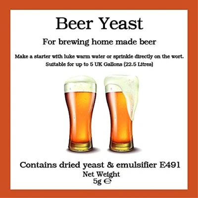 Image of Beer Yeast Sachet 5g for Fermenting Craft Ales &amp; Beers Homebrew Home Brew