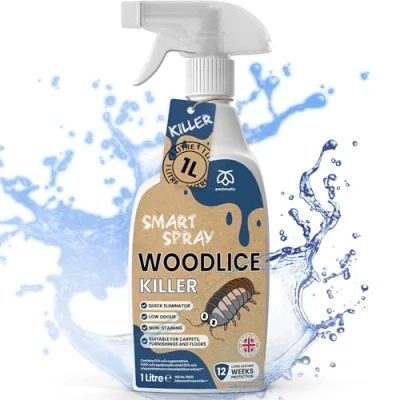 Image of Pestmatic Woodlice Killer Spray 1 Litre, Repellent for Your Home, Indoor and Outdoor use Pest Control, Effective Against Crawling Insects, Ultimate Long Lasting Garden Solution