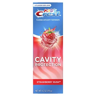 Image of Crest Kids Anticavity Cavity Protection Fluoride Toothpaste for Children Strawberry Rush, 4.2 Oz,