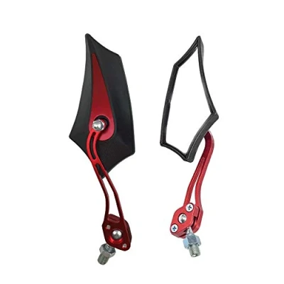 Image of Mintice Red Universal Motorcycle Motorbike 8 / 10mm Rear View Side Mirror Bike Motor Scooter Sport