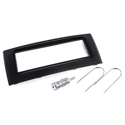 Image of Sound way Single DIN Car Radio Installation Kit, 1 Front Panel Frame, Facia Adaptor, Antenna Adapter, Release keys, compatible with Fiat Grande Punto