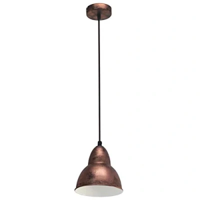 Image of Eglo Hanging Light, Truro, Steel, E27, Antique Copper Coloured, 49235 One Size