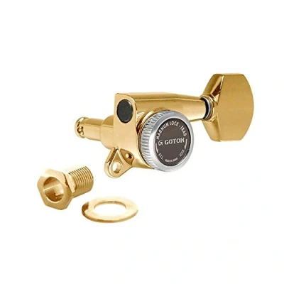 Image of Gotoh SG381 Magnum Lock Traditional Tuners 6 In Line Gold